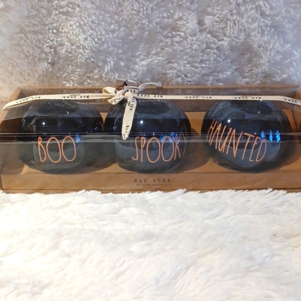 Rae Dunn Set of 3 Pumpkin Tea Light Holders
